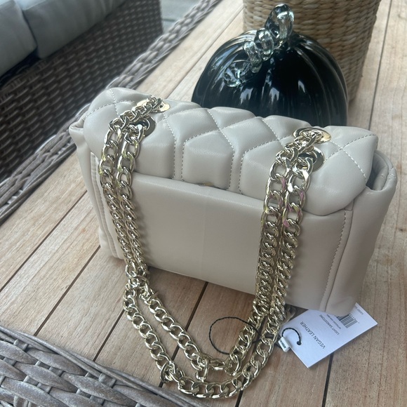 Jason Wu Small Quilted Vegan Leather Shoulder Bag in color light sandstone - Picture 3 of 8